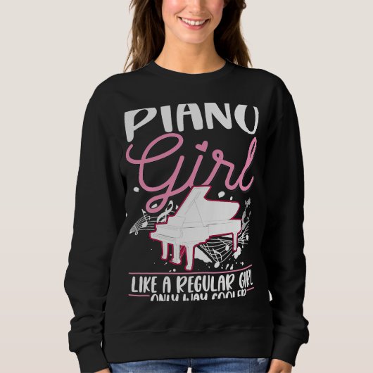 Piano Girl Pianist Trui (Voorkant)
