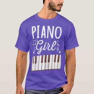 Piano Girl Piano-Muzieknoten3336 T-shirt