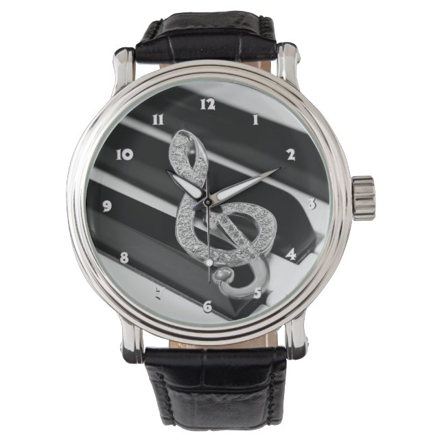 Piano Golf symbool Horloge (Voorkant)