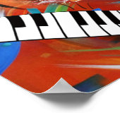 Piano Guitar Saxophone Music Madness Poster (Hoek)