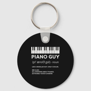 Piano Guy Shirt Pianist Man Keyboard Player Funny Sleutelhanger