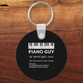 Piano Guy Shirt Pianist Man Keyboard Player Funny Sleutelhanger (Voorkant)