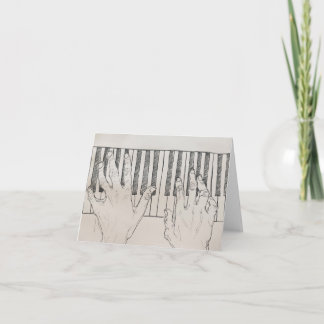 Piano Hands Sketch Greeting Card Kaart