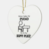 Piano Happy Place Keramisch Ornament (Links)