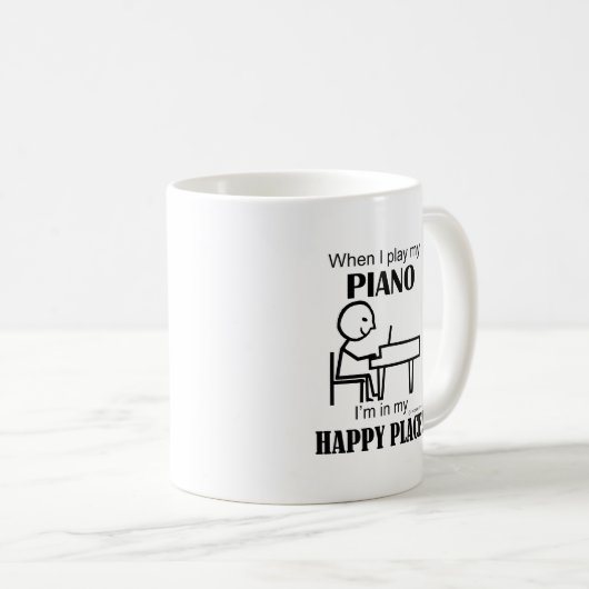 Piano Happy Place Koffiemok (Voorkant rechts)