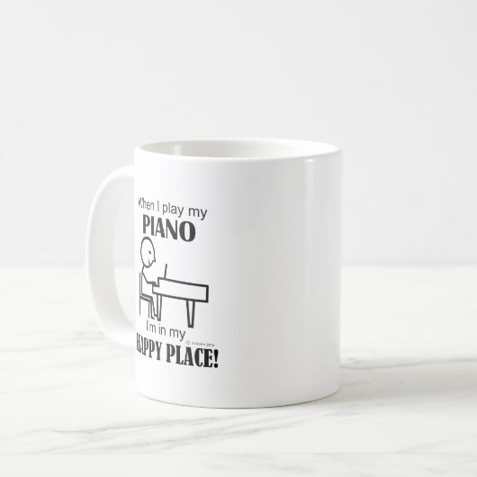 Piano Happy Place Koffiemok (Voorkant links)