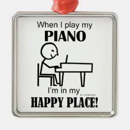 Piano Happy Place Metalen Ornament