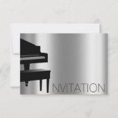 Piano Hause Concert Minimalisme VIP Black Aqua Kaart (Voorkant)