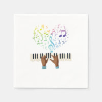 Piano Heart-Muzieknoten Treble Clef Piano Keyboard