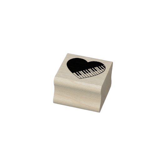 Piano Heart Rubberstempel (Stempel)