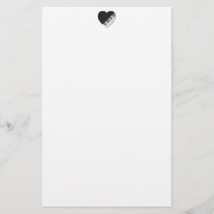 Piano Heart Stationery Briefpapier