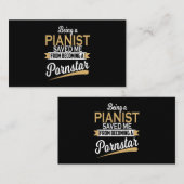 Piano heeft me gered visitekaartje (Voorkant / Achterkant)