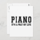 Piano Het is een manier van leven Briefkaart (Voorkant / Achterkant)