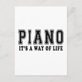 Piano Het is een manier van leven Briefkaart (Voorkant)