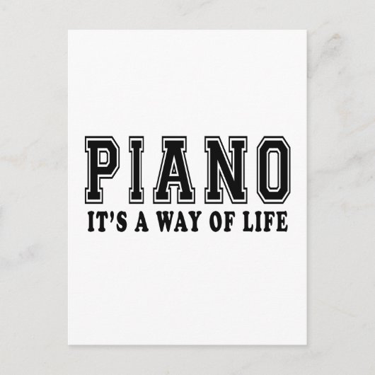 Piano Het is een manier van leven Briefkaart (Voorkant)