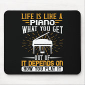 Piano - Het leven is als een piano Muismat (Voorkant)