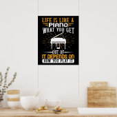 Piano - Het leven is als een piano Poster (Keuken)