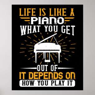 Piano - Het leven is als een piano Poster