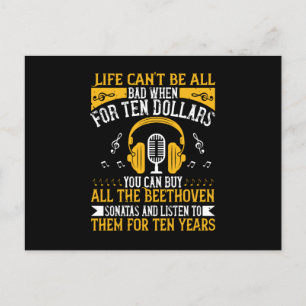 Piano - Het leven kan niet slecht zijn met Beethov Briefkaart