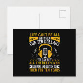 Piano - Het leven kan niet slecht zijn met Beethov Briefkaart (Voorkant / Achterkant)