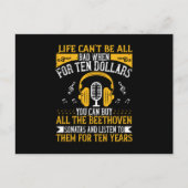 Piano - Het leven kan niet slecht zijn met Beethov Briefkaart (Voorkant)