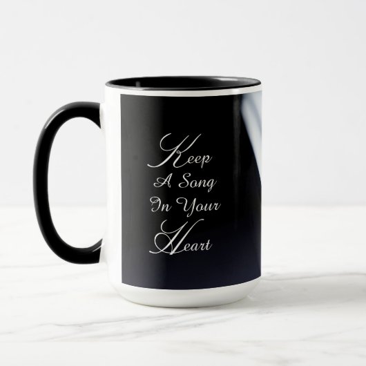 Piano houdt een lied in je hart mok (Links)