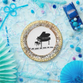 Piano-icoonontwerp Papieren Bordje (Feest)