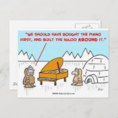 piano igloo Eskimoes Briefkaart (Voorkant / Achterkant)