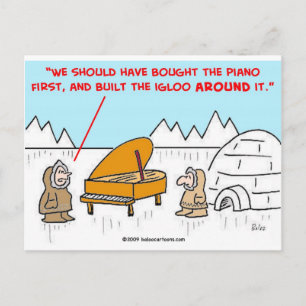 piano igloo Eskimoes Briefkaart