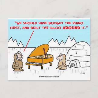 piano igloo Eskimoes Briefkaart