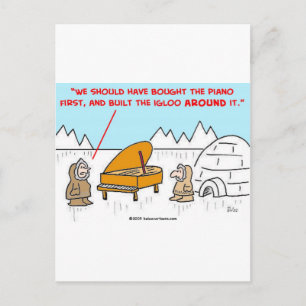 piano igloo Eskimoes Briefkaart
