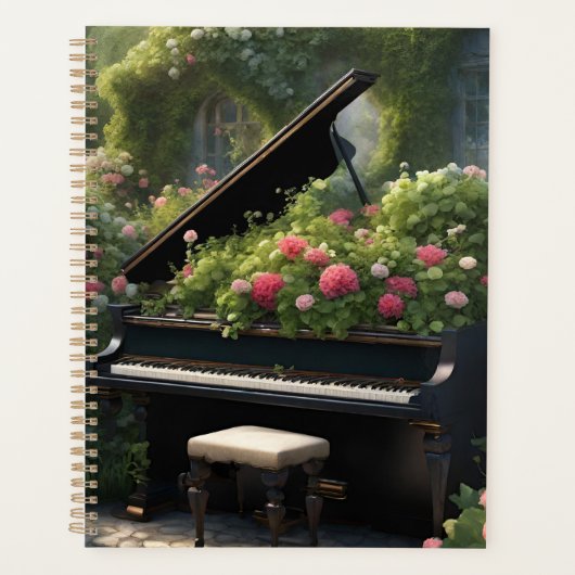 Piano in bloei- tuinschilderij planner (Voorkant)