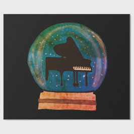 Piano in een Wereldbol Cadeaupapier