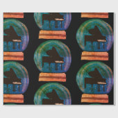 Piano in een Wereldbol Cadeaupapier (Vlak)