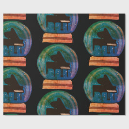 Piano in een Wereldbol Cadeaupapier