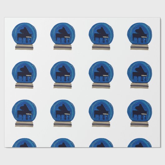 Piano in een Wereldbol Cadeaupapier (Vlak)