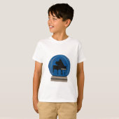 Piano in een Wereldbol T-shirt (Voorkant volledig)