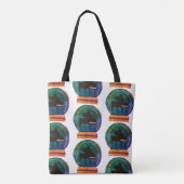 Piano in een Wereldbol Tote Bag (Achterkant)