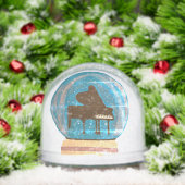 Piano in een Wereldbol van sneeuw - inpakpapier Sneeuwbol (Kerstmis)
