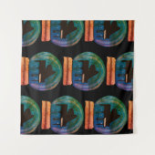 Piano in een Wereldbol Wandkleed (Voorkant (horizontaal))