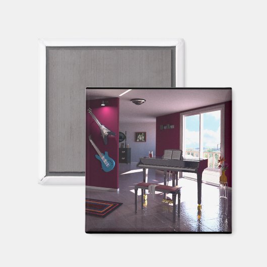 Piano in kamermagneet magneet (Voorkant / Achterkant)