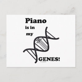 Piano in mijn genen briefkaart