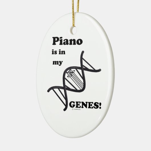 Piano in mijn genen keramisch ornament (Links)