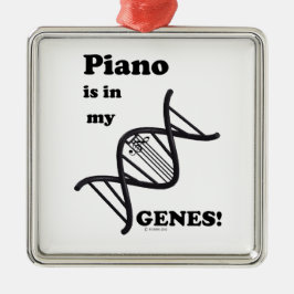 Piano in mijn genen metalen ornament