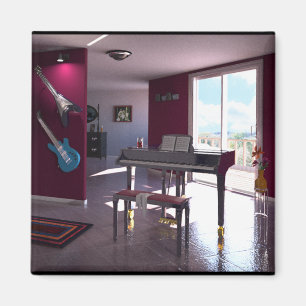 Piano in Room magnet