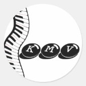 piano initialen Sticker (Voorkant)
