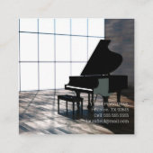 Piano-instructeur Vierkante Visitekaartje (Achterkant)