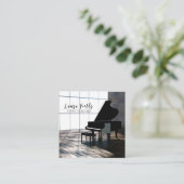 Piano-instructeur Vierkante Visitekaartje (Staand voorkant)