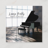 Piano-instructeur Vierkante Visitekaartje (Voorkant)