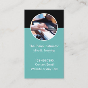Piano-instructrice en musicus modern visitekaartje